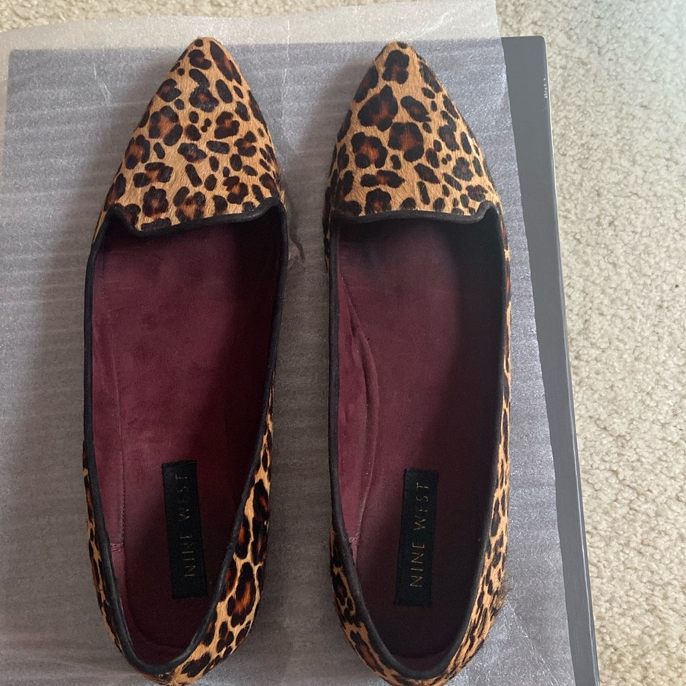 Nine West Cowed Leopard Print Flats